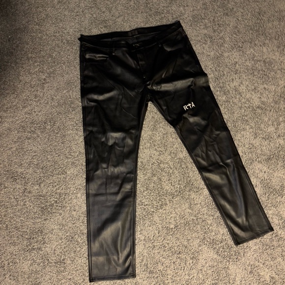 RtA Black Leather Pants